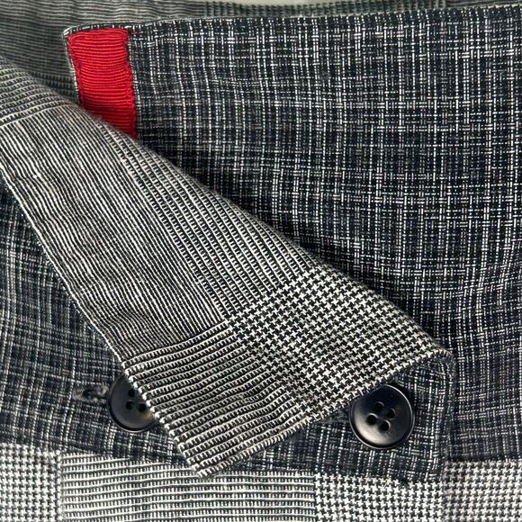 Cordelia gray and black plaid knee length lined high waist skirt size 6 - Picture 3 of 10